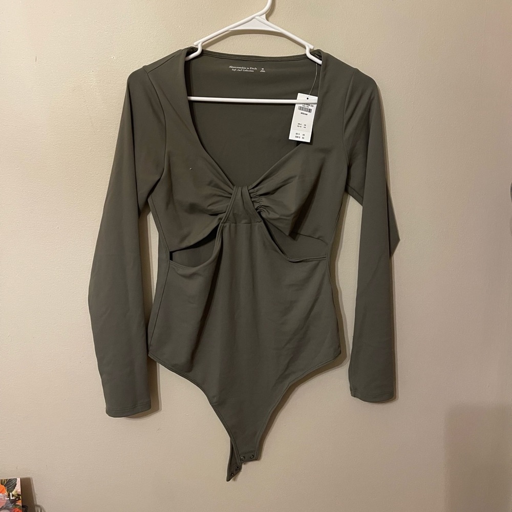 Army Green Abercrombie and Fitch bodysuit